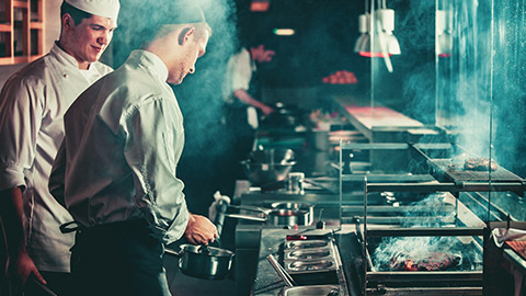 chefs in a restaurant