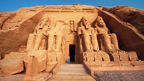 exterior of Abu Simbel pyramid