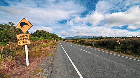 road sign in country area