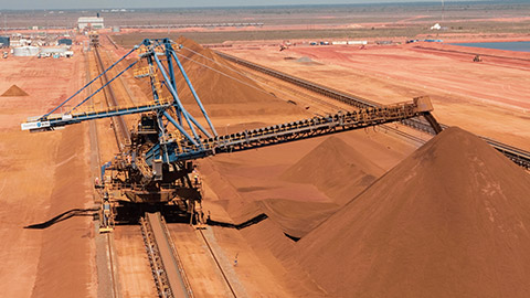 heavy mining equipment near port hedland