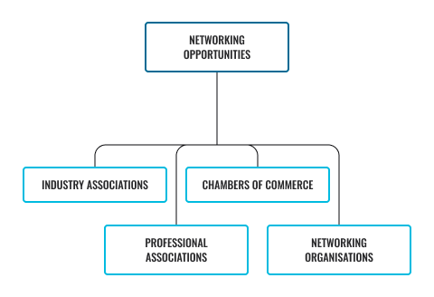 Diagram of networking opportunities