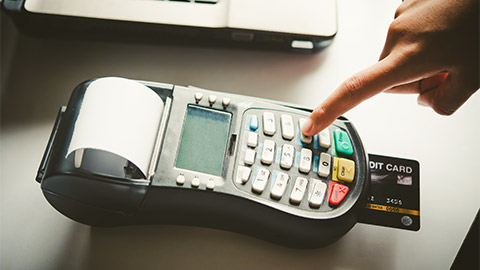 An eftpos machine printing out a receipt