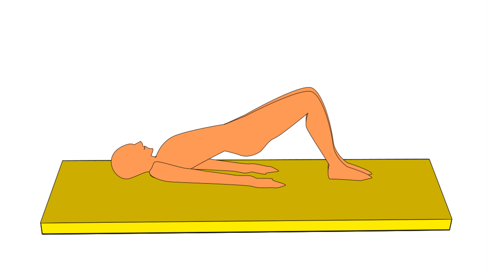 Diagram showing a person doing a bridge position exercise