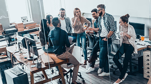 Group meeting in a modern office